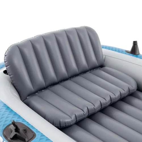 Felfújható csónak szett, Intex Excursion 5, 366 x 168 x 43 cm, kék, ötszemélyes, megerősített PVC, pumpával és evezőkkel (66325)