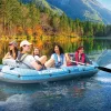 Felfújható csónak szett, Intex Excursion 5, 366 x 168 x 43 cm, kék, ötszemélyes, megerősített PVC, pumpával és evezőkkel (66325)
