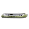 Felfújható csónak szett, Intex Seahawk 4, 351 x 145 x 48 cm, zöld, négyszemélyes, megerősített PVC, pumpával és evezőkkel (66334)