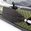 Felfújható csónak szett, Intex Seahawk 4, 351 x 145 x 48 cm, zöld, négyszemélyes, megerősített PVC, pumpával és evezőkkel (66334)
