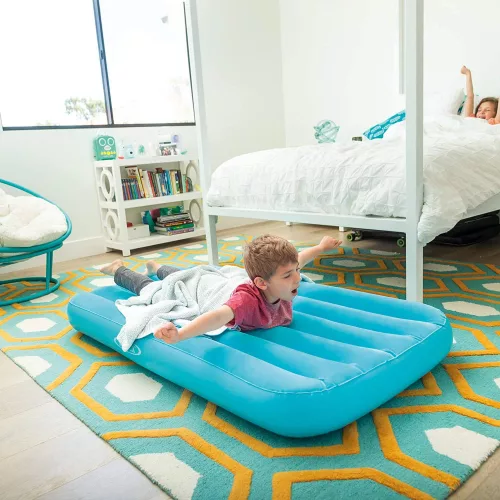 INTEX Cozy Kidz felfújható matrac, kék, 88 x 157 x 18cm (66803)