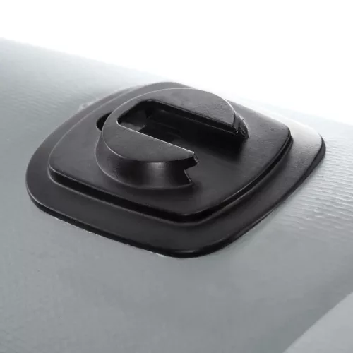 Felfújható tengeri gumicsónak szett, Intex Mariner 4, 328 x 145 x 48 cm, szürke, négyszemélyes, megerősített háromrétegű PVC, merev műanyag padlóval, felfújható ülésekkel, horgászbot-tartókkal, pumpával és evezőkkel (68376)