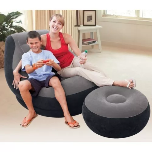 INTEX Ultra Lounge felfújható fotel, lábtartóval, 99 x 130 x 76cm (68564)