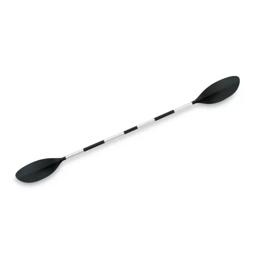 Kajaklapát / evezőlapát, Intex, 218 cm, fekete, alumínium kivitel, 4 részes kialakítás, állítható lapátszöggel, csúszásmentes markolattal, 2 db evező, egyben kajaklapáttá összeállítható (69629)