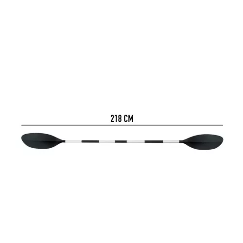 Kajaklapát / evezőlapát, Intex, 218 cm, fekete, alumínium kivitel, 4 részes kialakítás, állítható lapátszöggel, csúszásmentes markolattal, 2 db evező, egyben kajaklapáttá összeállítható (69629)