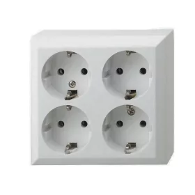   GAO 0313H Business Line IP20 4 férőhelyes földelt aljzat, 4 férőhelyes földelt csatlakozóaljzat, beltéri, 230 V~ / 50 Hz / 16 A, fehér