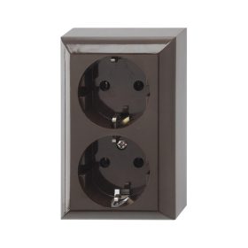   GAO 0510076777 Business Line IP20, 2 férőhelyes földelt csatlakozóaljzat, beltéri, 230 V~ /50 Hz / 16 A, barna