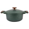 Nava 10-255-031 Ωmega tapadásmentes öntött alumínium lábas fedővel, kőbevonattal, 24 cm