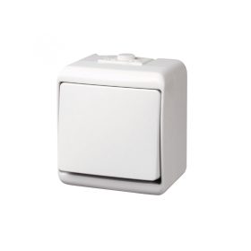   GAO 22081 1 pólusú kapcsoló, kültéri IP44 kivitel, 230 V~ / 50 Hz / 10 A, fehér