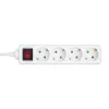 Q-LINK 75.017.55 4-es elosztó kapcsolóval, max. 3680 W, 1,5 m vezeték, gyermekvédelem, fehér