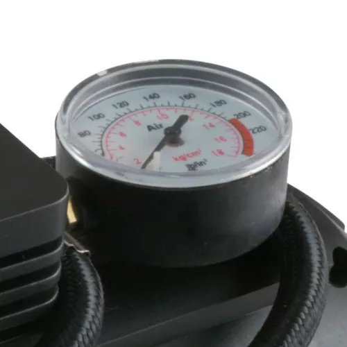 SAL 90304 autós kompresszor, 250 PSI, 18 bar, 10 A, 3 fúvókaadapter, 2,5m vezeték