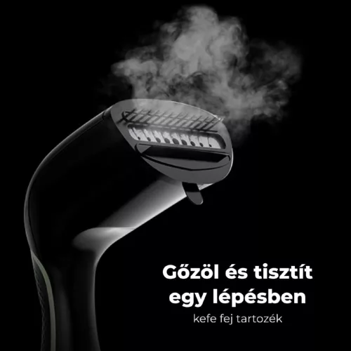 AENO AGS0003 GS3 ruhagőzölő, 160 °C-os gőz, 250 ml-es tartály, 3 üzemmód, LED visszajelzés, automatikus kikapcsolás