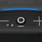 SAL BT9000 hordozható boombox, vezeték nélküli hangszóró, 100 W, IPX5, BT TWS, AUX, USB/microSD, Soft Touch gombok, ~10 h üzemidő, USB-C töltőkábel