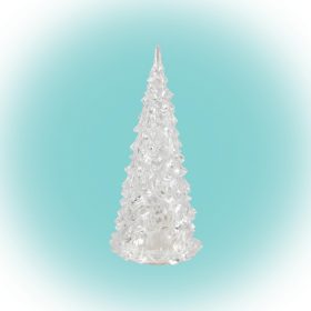   Home CDM 12 LED-es fenyőfa asztali dísz, 12cm, 3D akril dekoráció