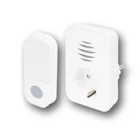   Home DBA1101AC vezeték nélküli csengő, elemes nyomógomb, max 110m hatótáv, 38 dallam, IP44 nyomógomb