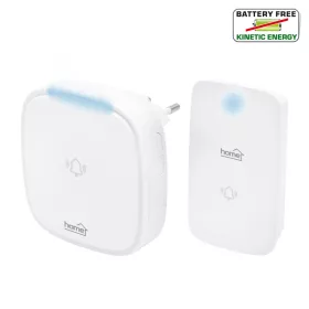   Home DBK 1500AC vezeték nélküli csengő, elem nélküli, 150m hatótáv, 36 dallam, 4 fokozatú hangerő, fényjelzés, kinetikus nyomógomb, 230V-os tápellátás