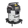 DeWALT DXV25S száraz-nedves porszívó, rozsdamentes váz, 25 liter, 15 Kpa, 37,8 l/s, 8 tartozék, 1050 W