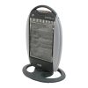 Home FK 21 álló elektromos halogén hősugárzó fűtőtest, 400W/800W/1200W, oszcillálás, IP20 védelem, fekete/ezüst