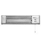 Home FK 24 falra szerelhető elektromos karccsöves fűtőtest, 600W/1200W, IPX4 védelem, ezüst