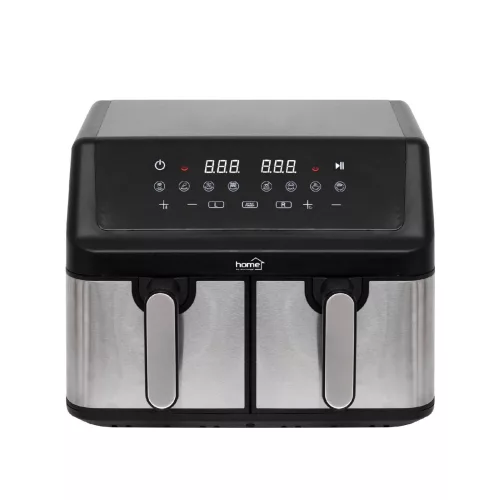 HOME HGAF29 duplakosaras forrólevegős sütő, 2 x 4,5L, 2000 W, digitális vezérlés, 8 féle üzemmód