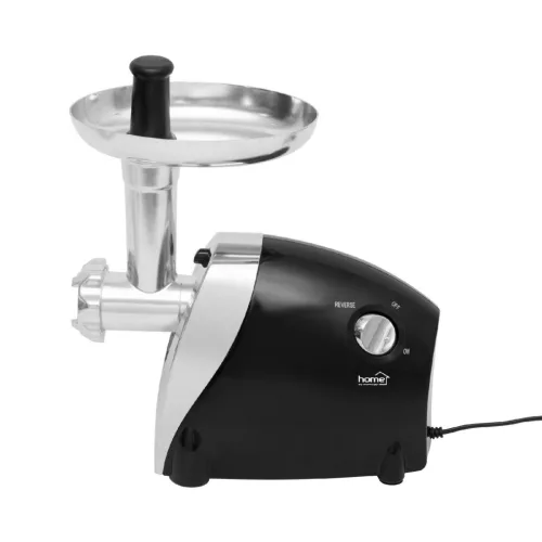 HOME HGHD1200 húsdaráló, 1200 W, rozsdamentes vágórostélyok, kés, és tálca, tartozék kolbásztöltő és kebbe készítő