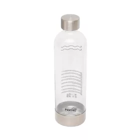   Home HGSZG1000P vizes palack, HGSZG1000 szódagéphez, BPA mentes, PET műanyag, rozsdamentes acél fedő és talp, 1 L, 850 ml szénsavasítható
