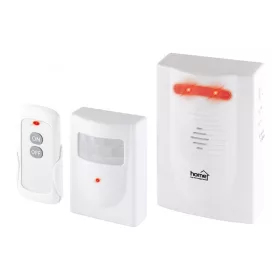   Home HSB 120 R vezeték nélküli belépésjelző távkapcsolóval, 120m hatótáv, IP44 vízálló mozgásérzékelő, vízszintesen 110°-os érzékelés, elemes tápellátás