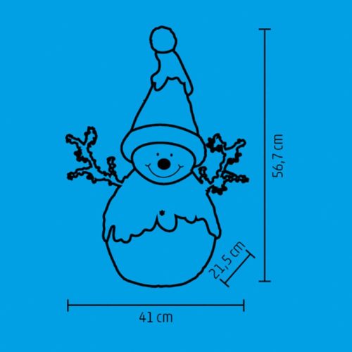 Home KDC 29 LED-es hóember kerámia figura, 12 db LED