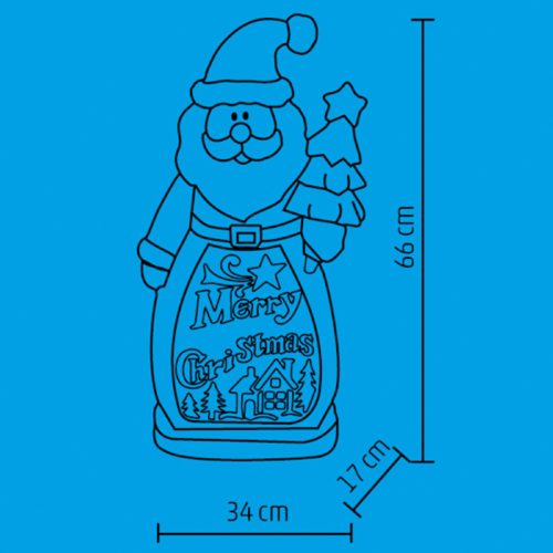 Home KDC 48 LED-es kerámia Mikulás figura, LED világítás