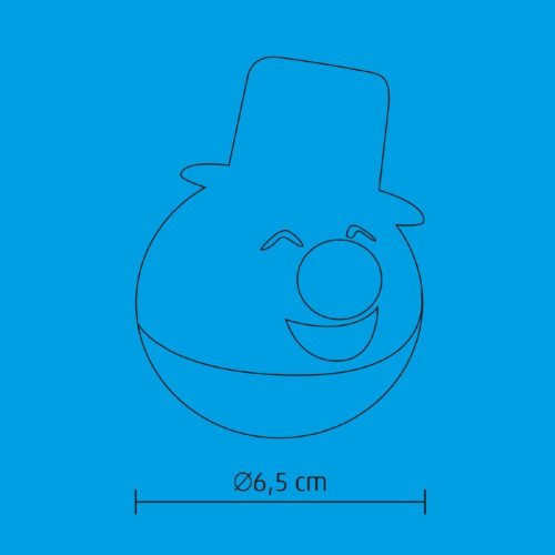 Home KID 66 hóember gömb, 1 db LED, piros, villogó