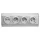 Home KNV 03/USB szerelhető konyhai hálózati elosztó USB aljzatokkal, 3 védőérintkezős és 2 USB aljzat, rozsdamentes acél, felszerelés sarokba is, max. 3680 W, 