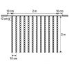 Home KSF 204/WH LED-es fényfüggöny, 2x2 m / 204 db hidegfehér LED, állófényű, fekete vezeték, sorolható, kül- és beltéri kivitel