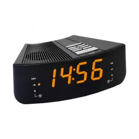   HOME LTCR 02 digitális, LED ébresztőóra rádióval, borostyán sárga kijelző, 10 állomás memória, ébresztés, hálózati tápellátás