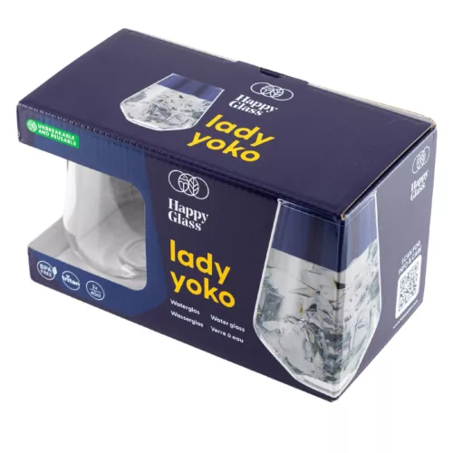 HappyGlass Lady Yoko törhetetlen koktélpohár, 40 cl, BPA mentes, élelmiszeripari minőség, 2 db / szett