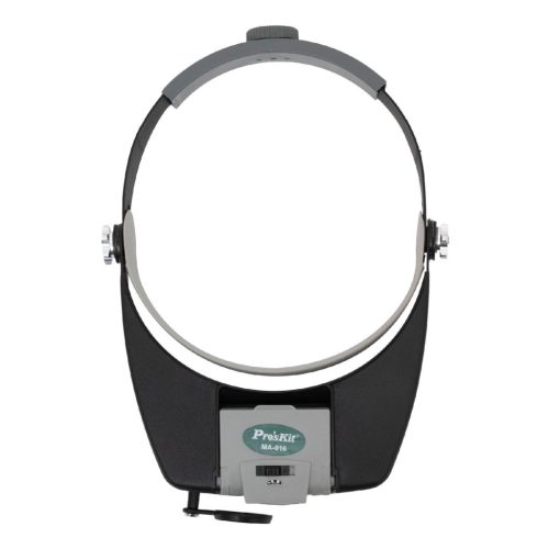 Pro'skit MA-016 világítós nagyító fejpánttal, alaplencse, lehajtható kettős lencse, elfordítható lencse, billenthető LED lámpa