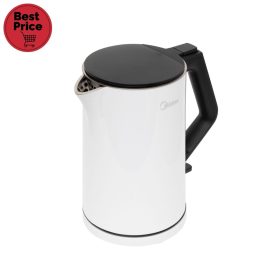   Midea MK-15H01A vízforraló, max. 2200 W, 1,5 L, duplafalú, fehér-fekete