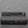 HOME MSC20W hordozható napelemes USB töltő, összecsukható, 20Watt, USB-A + USB-C + DC kimenet, PD gyorstöltés, LED töltésjelző, felakasztható, tartozék karabinerekkel