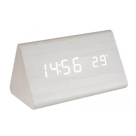   Home OC 07 digitális LED ébresztőóra, tapsra aktiválható fehér kijelző, dátum és hőmérséklet kijelzés, ébresztés, elemes tápellátás