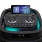 SAL PAR2400BT party hangdoboz, 160 Watt, beépített akkumulátor és LED fény, Bluetooth, USB/microSD zenelejátszás, gitár és mikrofon bemenetek, 2-utas, 3 hangszóró