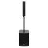 SAL PAS10W43S professzionális oszlopsugárzó hangrendszer, max. 800 W, 25cm mélysugárzó, 4x3” szélessávú satellit hangszóró, aktív zenekari hangdoboz, Bluetooth, fém állvány