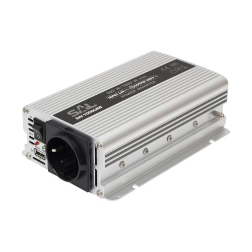 SAL SAI 1000USB feszültségátalakító, 500 W, inverter, 500 mA USB töltő, gyermekzár