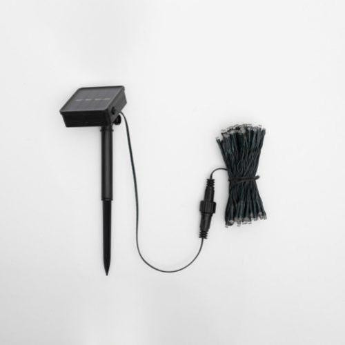 Home SLC100WW szolár fényfüzér, 100db melegfehér LED, 7m hosszúság, zöld vezeték, kültéri kivitel