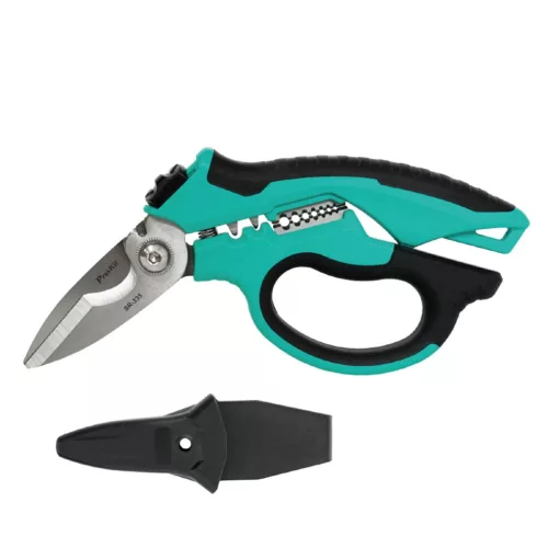 Pro’sKit SR-335 professzionális vágóolló, vág, csupaszol, présel, max.100mm2 kábelkeresztmetszetig