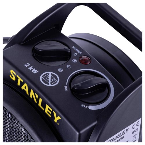 STANLEY SXJH002000E PTC fűtőtest, 2000 W, 2 fokozat, fém ház, termosztát, túlmelegedés elleni védelem