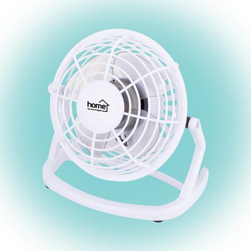 Home TF 10 USB/WH asztali ventilátor, 2,5 W, 10 cm-es lapátátmérő, 1 fokozat, 1,4 m USB vezeték, fehér