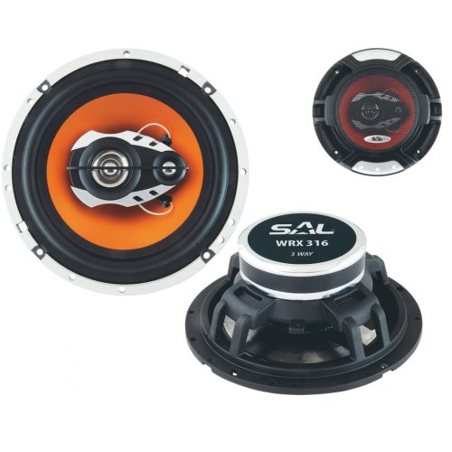 SAL WRX 316 3 utas hangszórópár, 2 x 110 W, 165 mm, 4 Ohm, 88 dB, mylar dómsugárzó