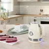 Zilan ZLN1184 retró vízforraló, 2200 W, 1,7 literes, hőmérsékletkijelzés, 360°-ban forgatható állvány, fehér
