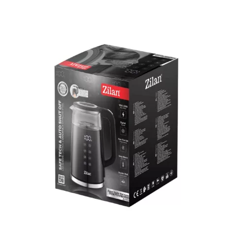 Zilan ZLN7859 vízforraló, max. 2200 W, 1,7 literes, rejtett fűtőszál, digitális kijelző