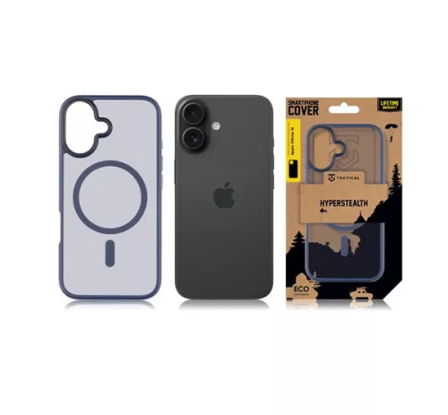 Tactical MagForce Hyperstealth Apple iPhone 16 Deep MagSafe hátlap tok, áttetsző/sötétkék