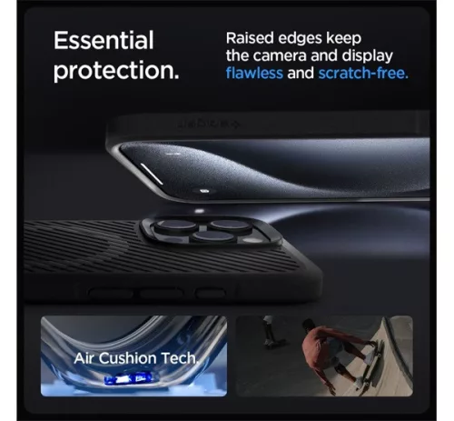 Spigen Core Armor MagFit Apple iPhone 16 Pro tok, MagSafe, Matte Black, fekete